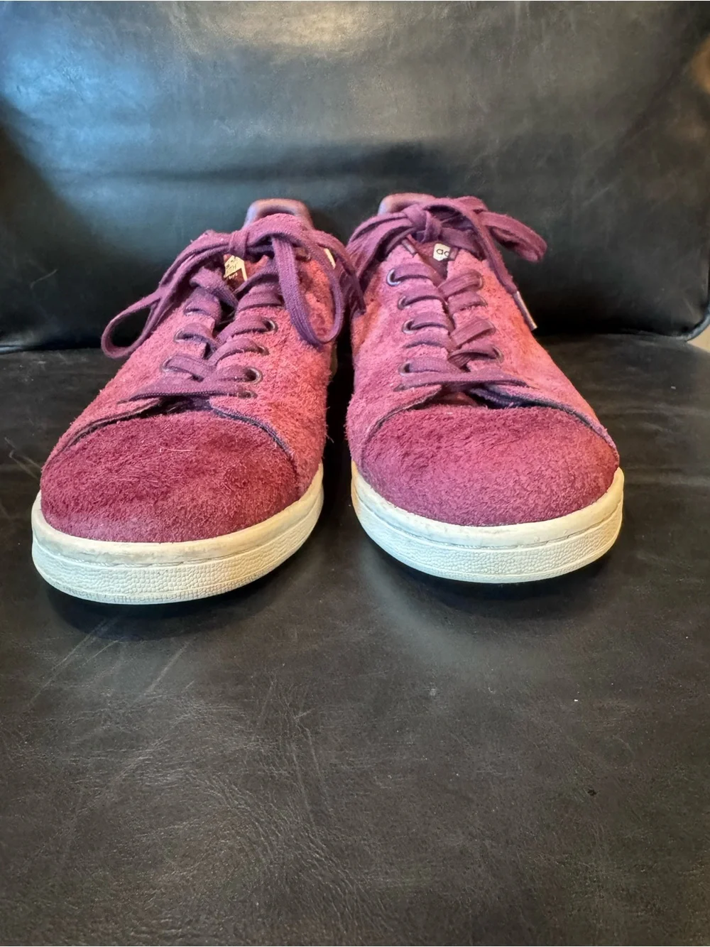 adidas Men's San Smith Suede Sneaker - Burgundy
